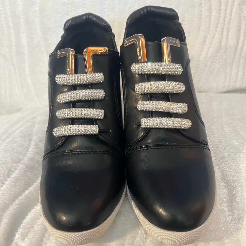 BLINGED OUT Wedge sneaker/shoes women’s size 8M